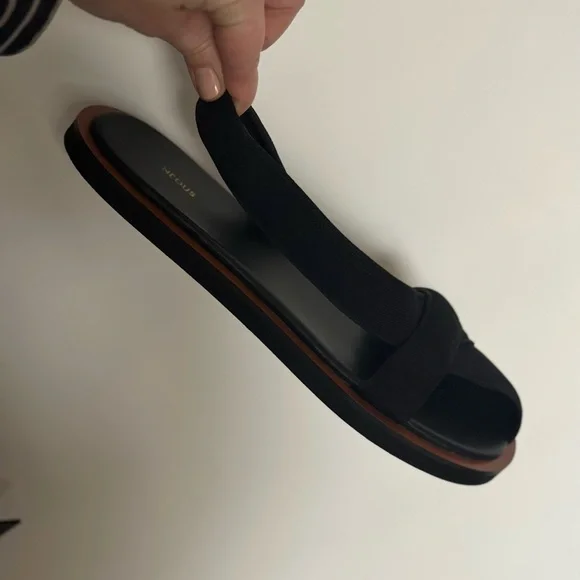 NEOUS black ogma flat sandals - Picture 6 of 7